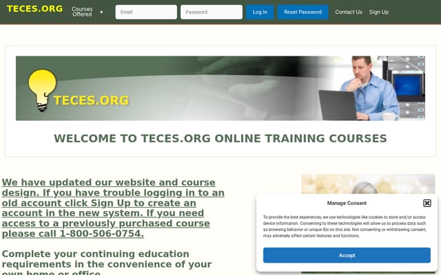 Screenshot of teces.org