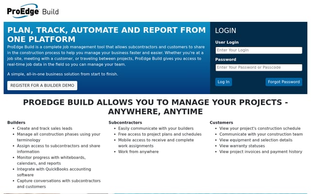 Screenshot of proedgebuild.com