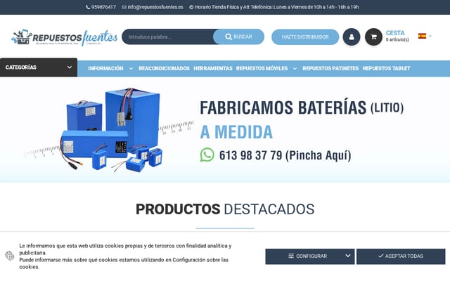 Screenshot of repuestosfuentes.es