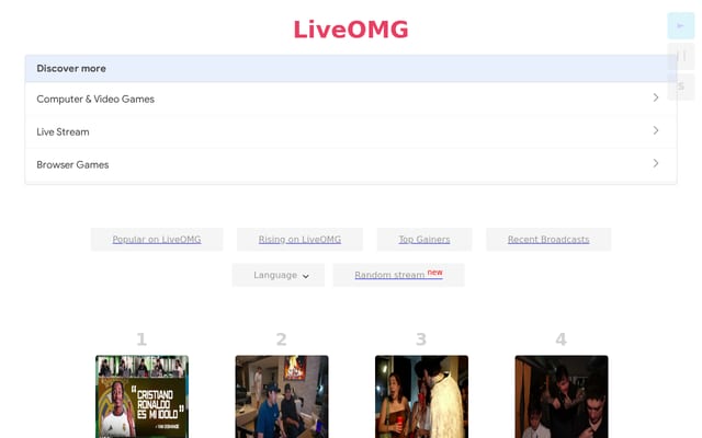 Screenshot of liveomg.info