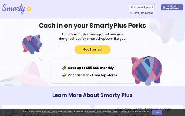 Screenshot of findsmartyplus.com