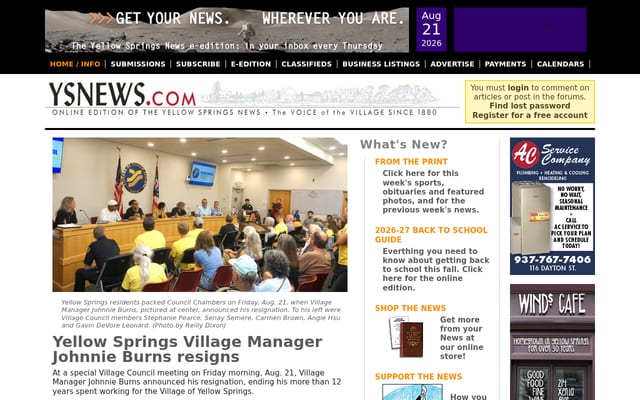 Screenshot of ysnews.com