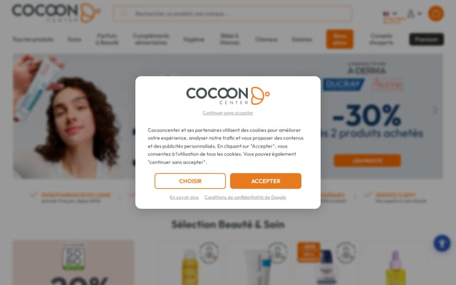Screenshot of cocooncenter.com