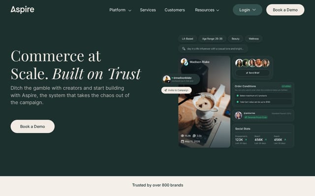 Screenshot of aspire.io