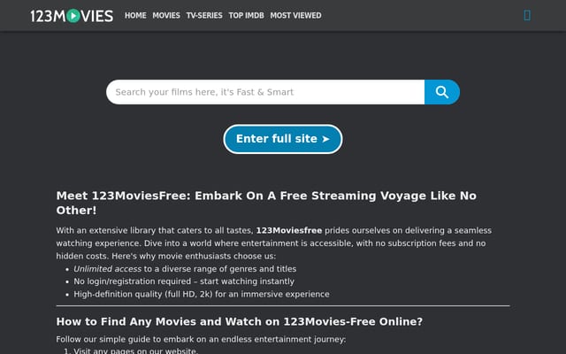Screenshot of 123moviesfree.ma