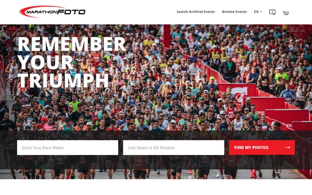 Screenshot of marathonfoto.com