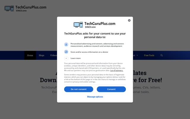 Screenshot of techguruplus.com