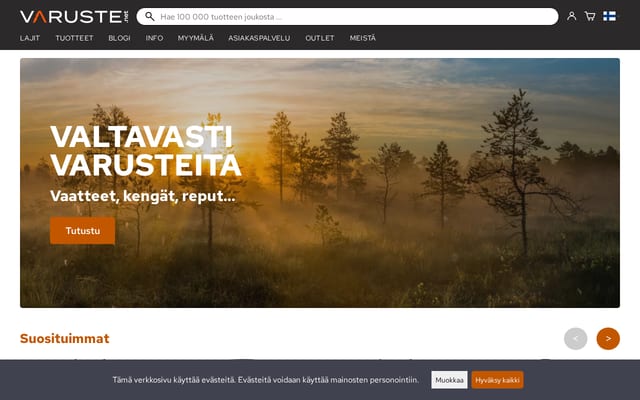 Screenshot of varuste.net