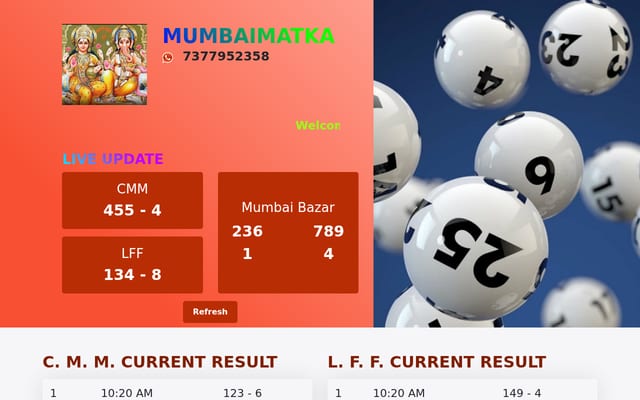 Screenshot of bombaymatka.co