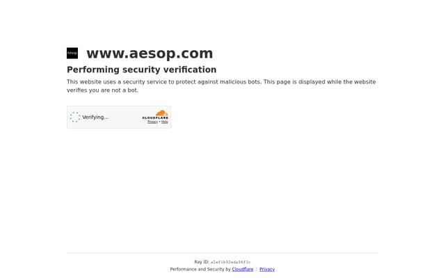 Screenshot of aesop.com