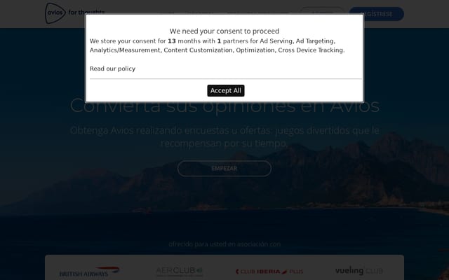 Screenshot of aviosforthoughts.es