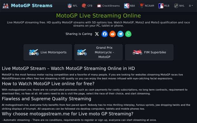 Screenshot of motogpstream.me