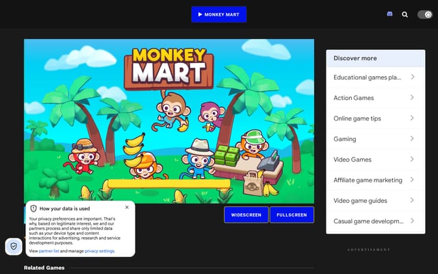 Screenshot of monkey-mart.io