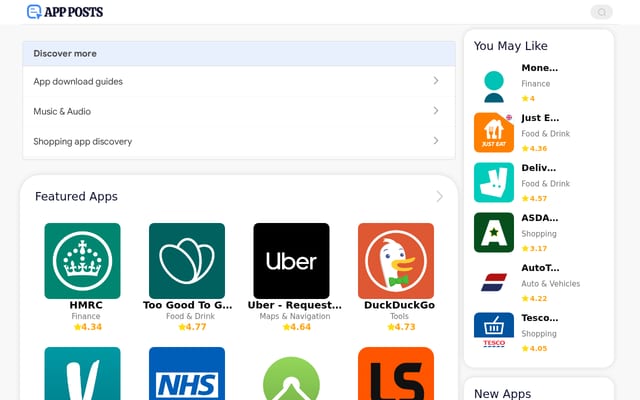 Screenshot of appposts.com