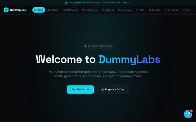 Screenshot of dummylabs.live