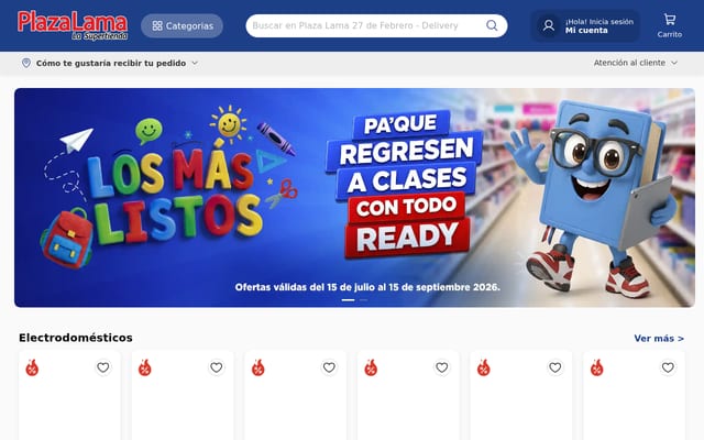 Screenshot of plazalama.com.do