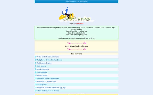 Screenshot of chatlanka.com