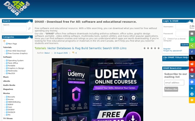 Screenshot of dl4all.org
