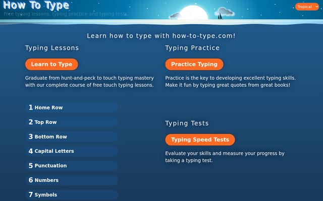 Screenshot of how-to-type.com