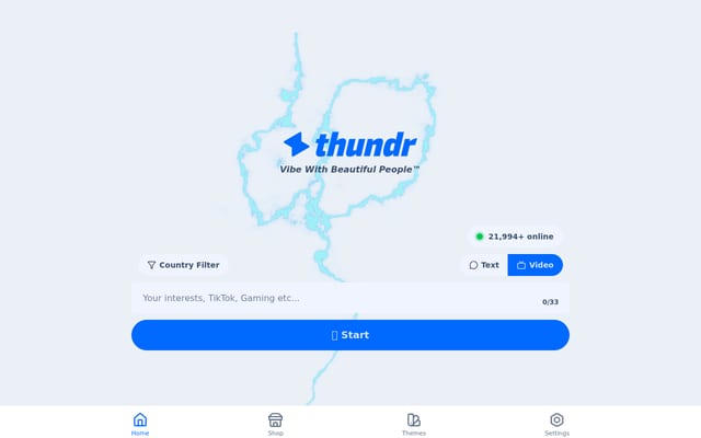 Screenshot of thundr.com