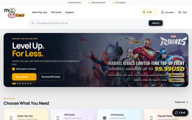 Screenshot of moogold.com