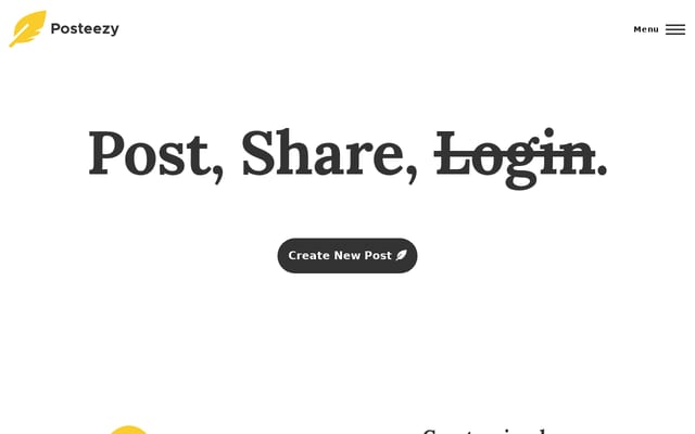 Screenshot of posteezy.com