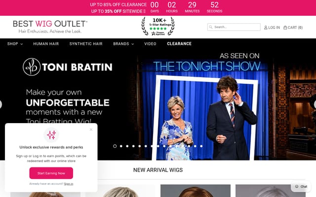 Screenshot of bestwigoutlet.com