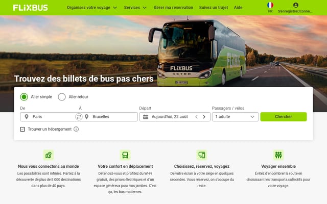 Screenshot of flixbus.fr