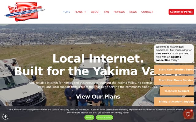Screenshot of wabroadband.com