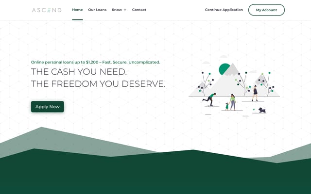 Screenshot of ascendloans.com