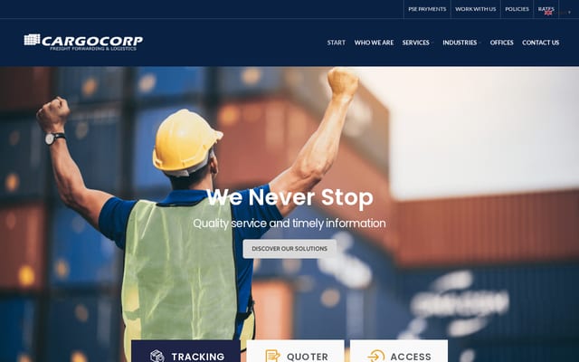 Screenshot of cargocorp.com