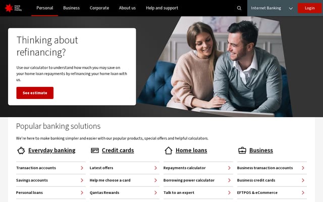 Screenshot of nab.com.au