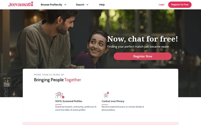 Screenshot of jeevansathi.com