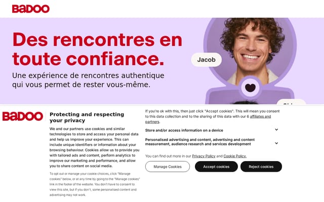 Screenshot of badoo.com