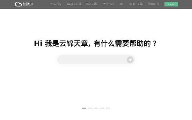 Screenshot of caiyunapp.com