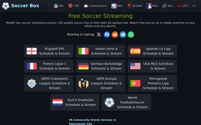 Screenshot of socceronline.me
