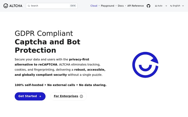 Screenshot of altcha.org