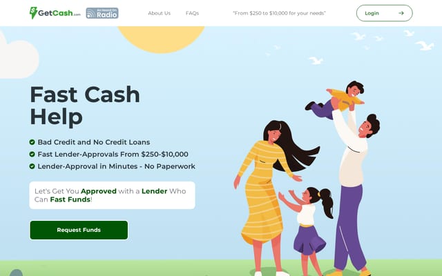 Screenshot of getcash.com
