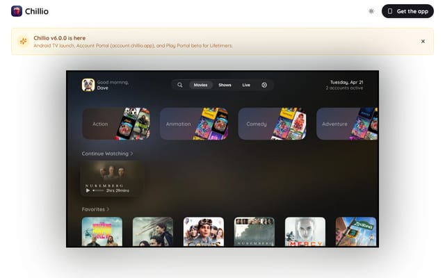 Screenshot of chillio.app