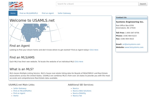 Screenshot of usamls.net