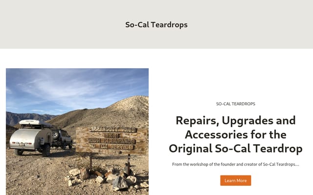 Screenshot of socalteardrops.com