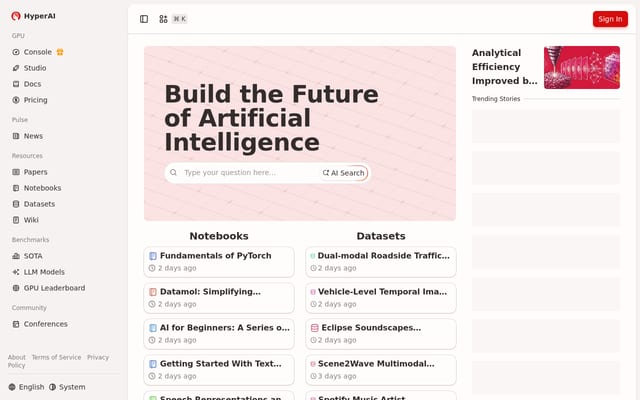 Screenshot of hyper.ai