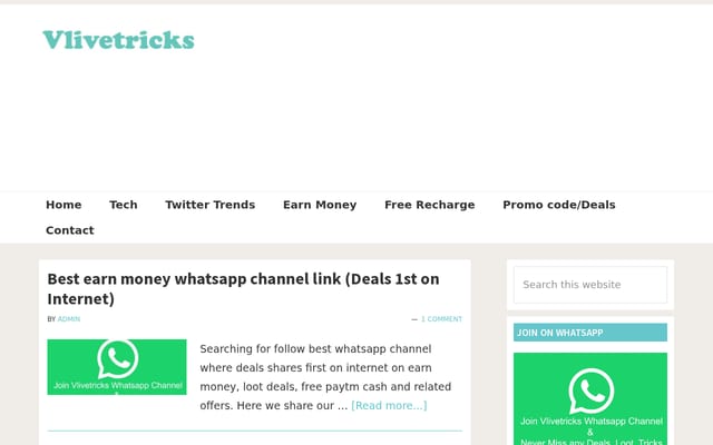 Screenshot of vlivetricks.com