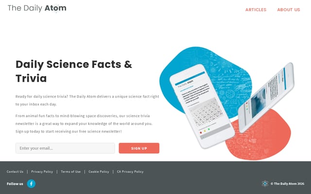 Screenshot of thedailyatom.com