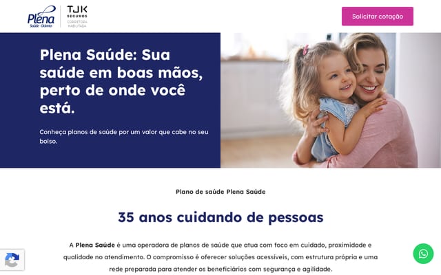 Screenshot of plenasaudeonline.com.br