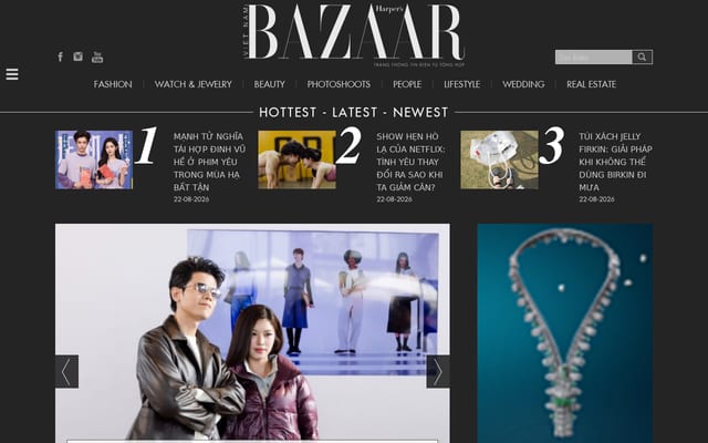 Screenshot of bazaarvietnam.vn