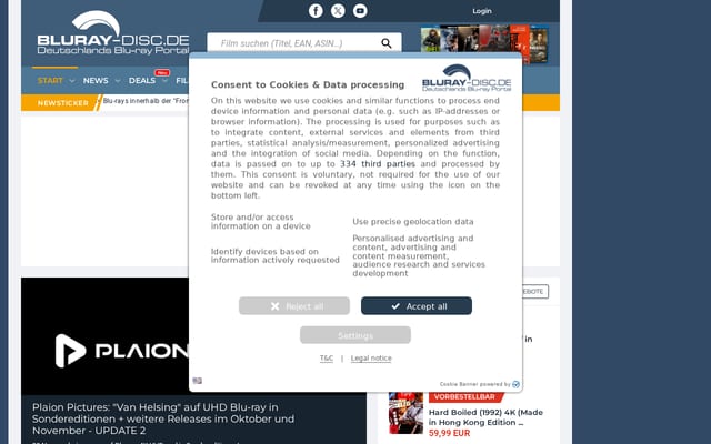 Screenshot of bluray-disc.de