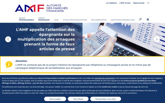 Screenshot of amf-france.org