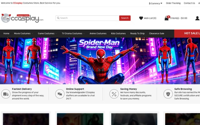 Screenshot of ccosplay.com