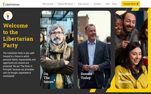 Screenshot of lp.org